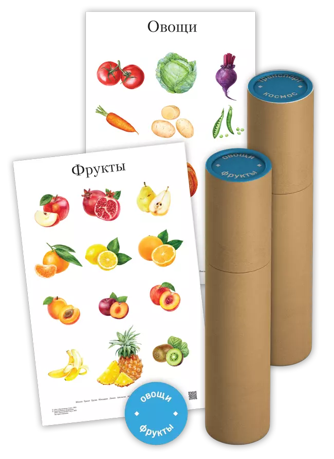 Игрушка серии «Интерьер» Набор развивающих плакатов в тубусах 1 Игрушка серии «Интерьер» Набор развивающих плакатов в тубусах 1