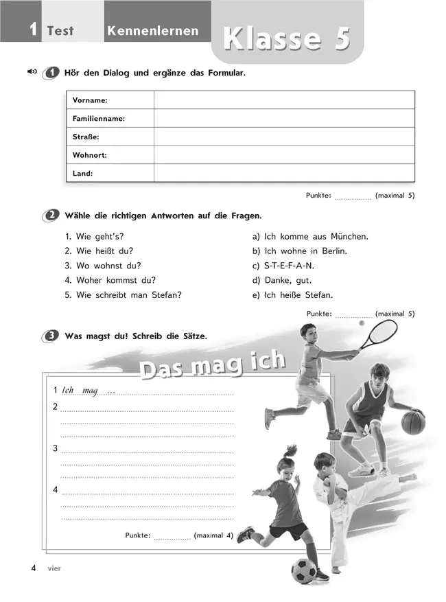 Немецкий язык. Второй иностранный язык. Контрольные задания. 5-6 классы 13