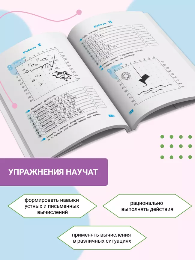 Волшебные точки. Вычисляй и рисуй. 3 класс 3