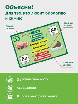  Объясни! Игра для тех, кто любит биологию и химию. Настольная игра 22