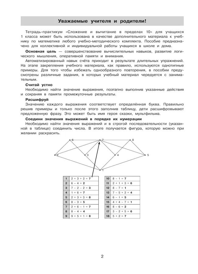Тетрадь-практикум по математике для 1 класса. Сложение и вычитание в пределах 10 16 Тетрадь-практикум по математике для 1 класса. Сложение и вычитание в пределах 10 16