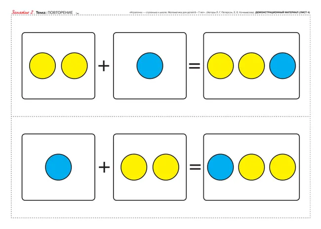 Игралочка - ступенька к школе. Демонстрационный материал. Математика для детей 6-7 лет. Ступень 4 (1) 7