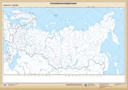 Российская Федерация. Федеративное устройство. Настенная контурная карта. (850*1210) 6