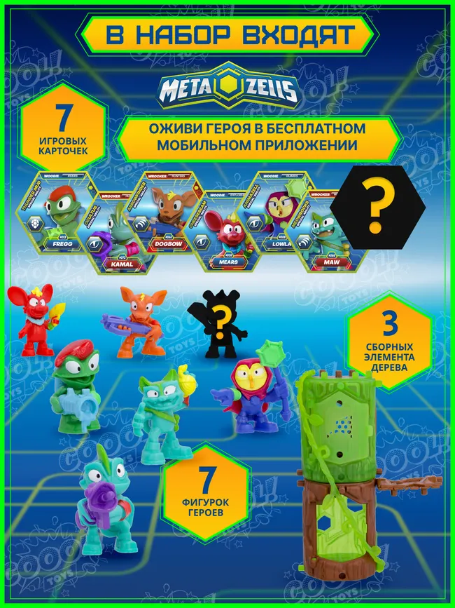 Мега игровой набор Metazells с сюрпризом, с 7 фигурками и аксессуарами 15