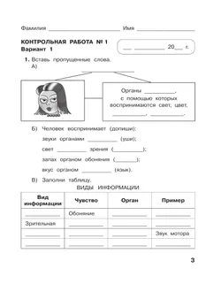 Информатика. 3 класс. Контрольные работы 25
