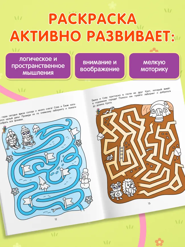 Лабиринты приключений. Логическая раскраска. 4+ 21