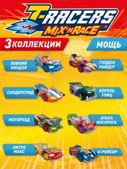 Машинка разборная T-RACERS MIX 'N RACE, в коробке с прозрачным окном, Спайдеркар 15