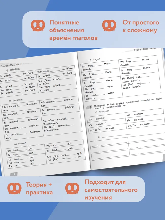 Немецкий язык. Грамматика в таблицах. Времена глаголов. 2-4 классы 8