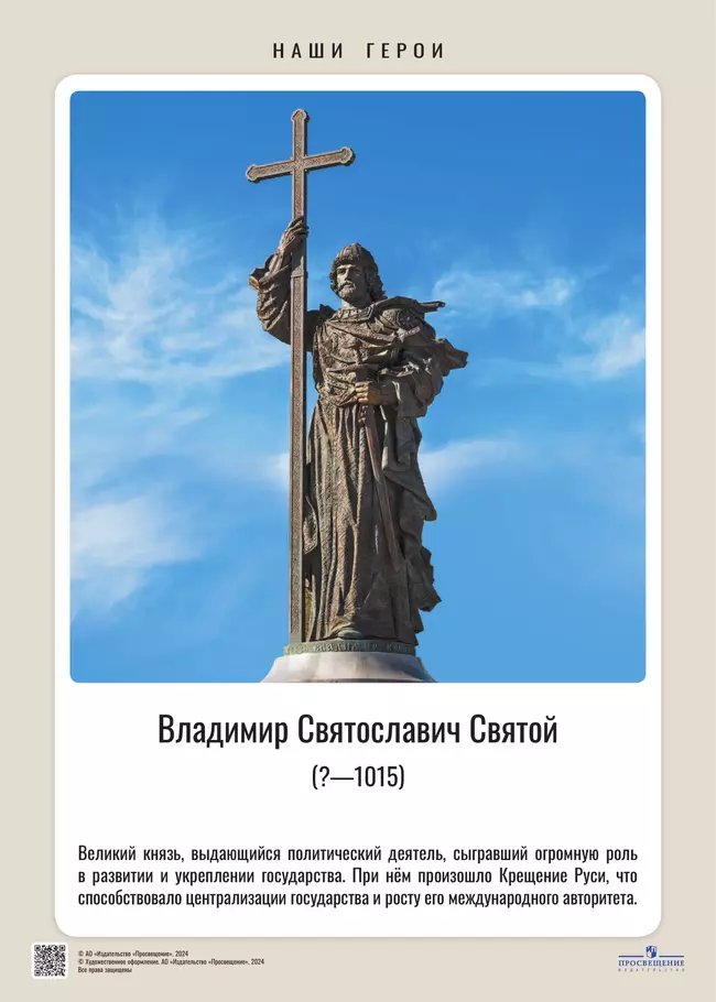 Наши герои. Дореволюционная Россия. Учебно-наглядное пособие для 5-11 классов. Комплект плакатов (24 шт.) и методическое пособие 4 Наши герои. Дореволюционная Россия. Учебно-наглядное пособие для 5-11 классов. Комплект плакатов (24 шт.) и методическое пособие 4