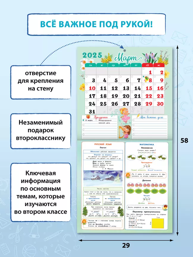Календарь младшего школьника. 2 класс. 2024/2025 (с европодвесом) 4