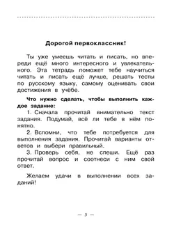 Русский язык. 1 класс. Тетрадь для проверочных работ 11