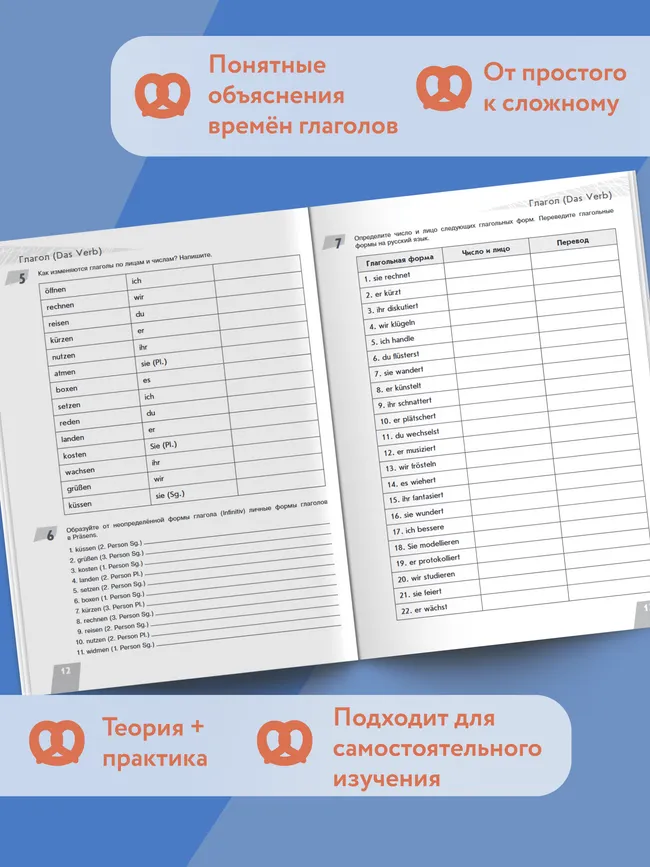 Немецкий язык. Грамматика в таблицах и заданиях. Времена глаголов. Учебное пособие для продолжающих 7