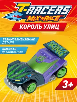 Машинка разборная T-RACERS MIX 'N RACE, в коробке с прозрачным окном, Король улиц 1