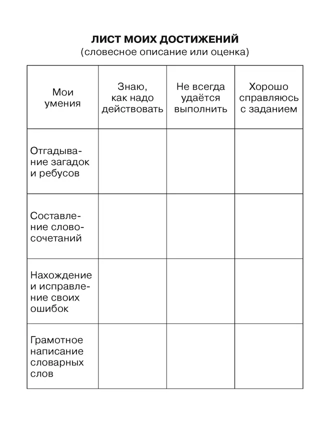 Тренажер по русскому языку для учащихся 1-2 классов. Учу словарные слова 6